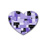 Purple Pain Modular Drink Coasters (Heart)