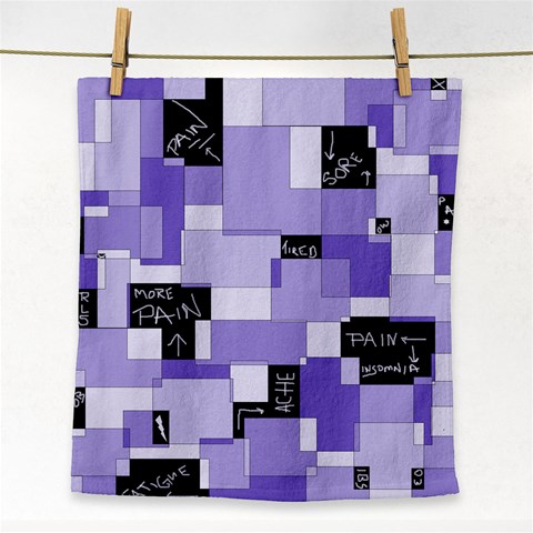 Purple Pain Modular Face Towel from ArtsNow.com Front