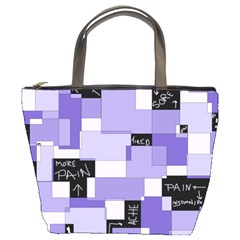 Purple Pain Modular Bucket Handbag from ArtsNow.com Front