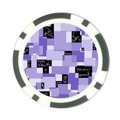 Purple Pain Modular Poker Chip (10 Pack) from ArtsNow.com Front