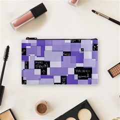 Purple Pain Modular Cosmetic Bag (Small) from ArtsNow.com Front