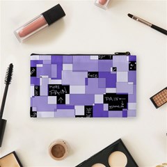 Purple Pain Modular Cosmetic Bag (Small) from ArtsNow.com Back