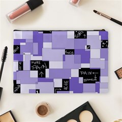 Purple Pain Modular Cosmetic Bag (Large) from ArtsNow.com Back