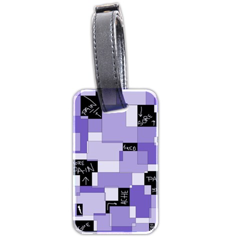 Purple Pain Modular Luggage Tag (Two Sides) from ArtsNow.com Front