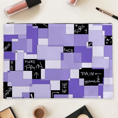 Purple Pain Modular Cosmetic Bag (XXL) from ArtsNow.com Front