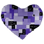 Purple Pain Modular 19  Premium Heart Shape Cushion