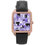 Purple Pain Modular Rose Gold Leather Watch 