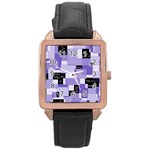 Purple Pain Modular Rose Gold Leather Watch 