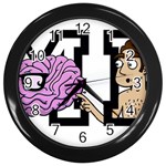 Poke Brain Me 2 Wall Clock (Black)