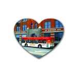 Double Decker Bus   Ave Hurley   Drink Coasters (Heart)