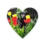 Black GSD Pup Magnet (Heart)
