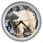 polar bear Wall Clock (Silver)