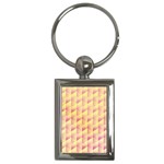 Geometric Pink & Yellow  Key Chain (Rectangle)