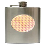 Geometric Pink & Yellow  Hip Flask