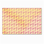 Geometric Pink & Yellow  Postcards 5  x 7  (10 Pack)