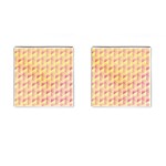 Geometric Pink & Yellow  Cufflinks (Square)