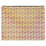 Geometric Pink & Yellow  Cosmetic Bag (XXXL)