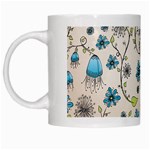 Whimsical Flowers Blue White Coffee Mug
