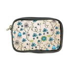 Whimsical Flowers Blue Coin Purse