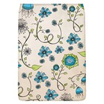 Whimsical Flowers Blue Removable Flap Cover (Large)