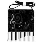 Whimsical Piano keys and music notes Shoulder Sling Bag