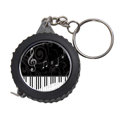 Whimsical Piano keys and music notes Measuring Tape from ArtsNow.com Front