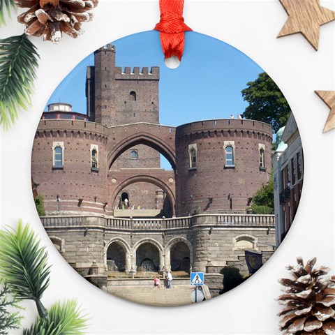 Helsingborg Castle Round Ornament from ArtsNow.com Front