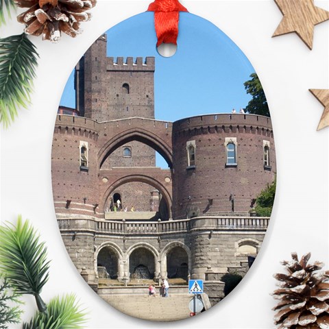 Helsingborg Castle Oval Ornament from ArtsNow.com Front