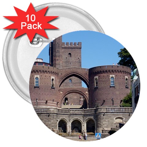 Helsingborg Castle 3  Button (10 pack) from ArtsNow.com Front
