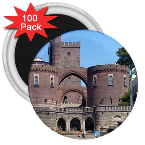 Helsingborg Castle 3  Button Magnet (100 pack) from ArtsNow.com Front
