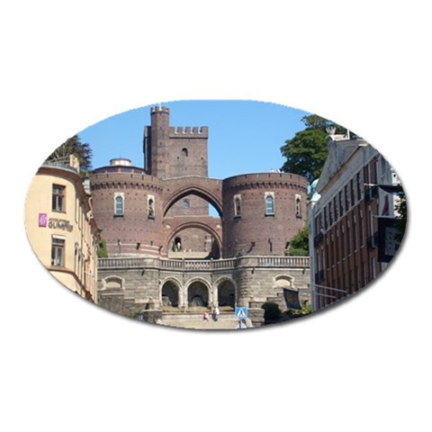 Helsingborg Castle Magnet (Oval) from ArtsNow.com Front