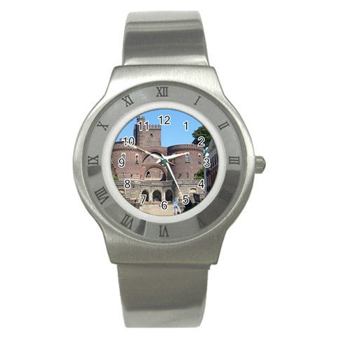 Helsingborg Castle Stainless Steel Watch (Slim) from ArtsNow.com Front