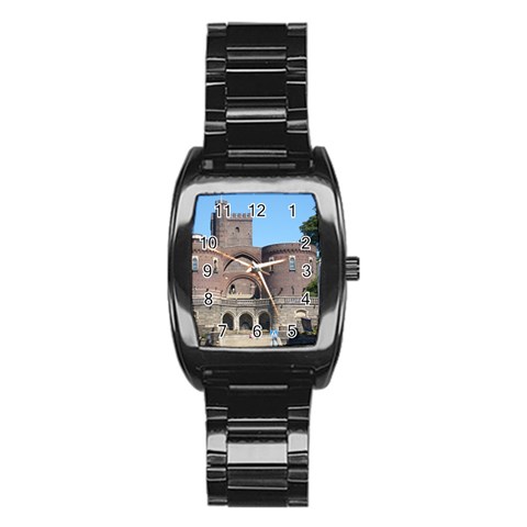 Helsingborg Castle Stainless Steel Barrel Watch from ArtsNow.com Front