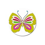 Color Butterfly  Magnet 3  (Round)