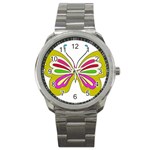 Color Butterfly  Sport Metal Watch