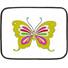 Color Butterfly  Mini Fleece Blanket (Two Sided) from ArtsNow.com 35 x27  Blanket Front