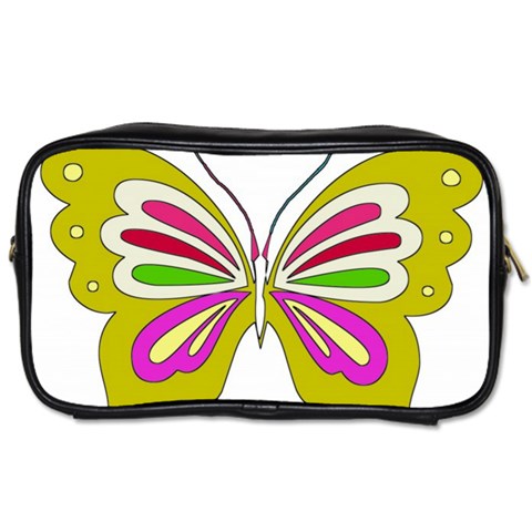 Color Butterfly  Travel Toiletry Bag (One Side) from ArtsNow.com Front