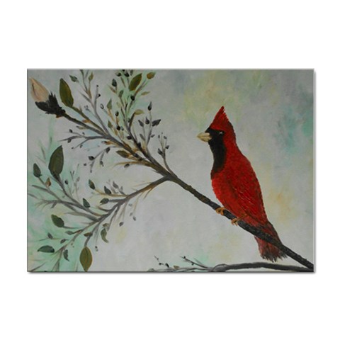 Sweet Red Cardinal A4 Sticker 100 Pack from ArtsNow.com Front