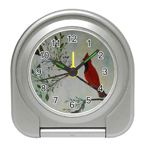 Sweet Red Cardinal Desk Alarm Clock from ArtsNow.com Front