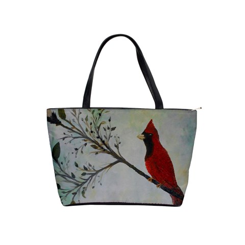 Sweet Red Cardinal Large Shoulder Bag from ArtsNow.com Front