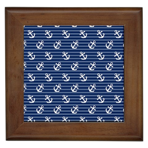 Boat Anchors Framed Ceramic Tile from ArtsNow.com Front