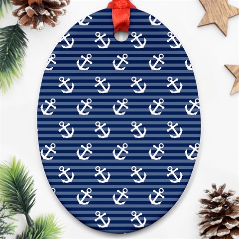 Boat Anchors Oval Ornament from ArtsNow.com Front