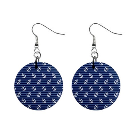 Boat Anchors Mini Button Earrings from ArtsNow.com Front