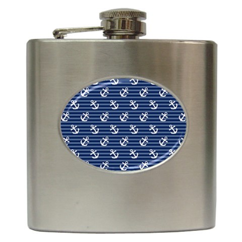 Boat Anchors Hip Flask from ArtsNow.com Front