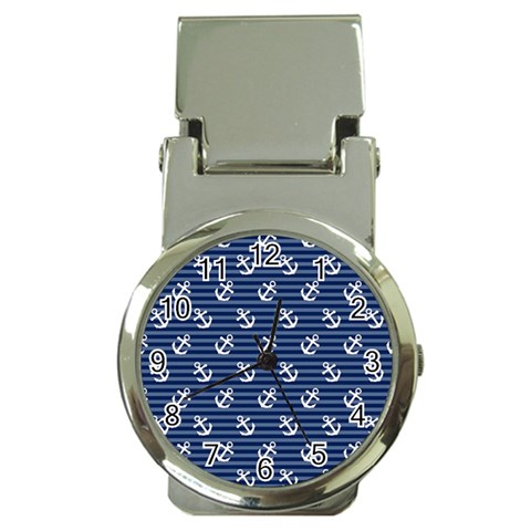Boat Anchors Money Clip with Watch from ArtsNow.com Front
