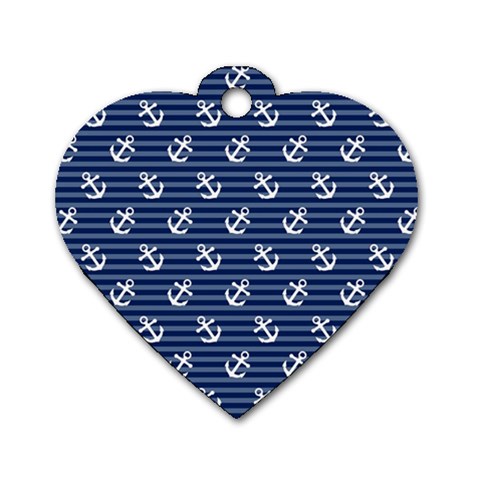 Boat Anchors Dog Tag Heart (Two Sided) from ArtsNow.com Front