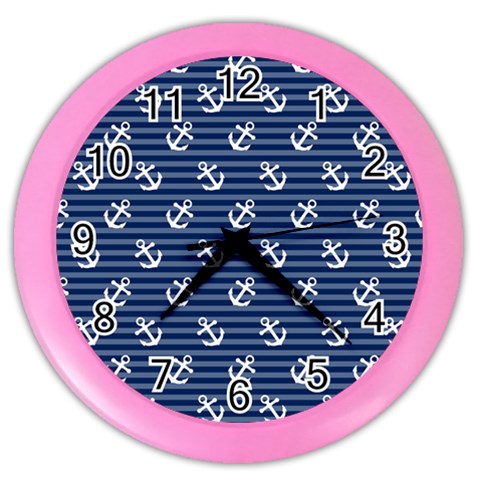 Boat Anchors Wall Clock (Color) from ArtsNow.com Front