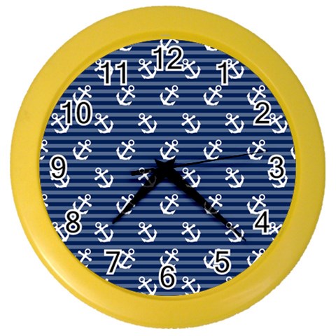 Boat Anchors Wall Clock (Color) from ArtsNow.com Front