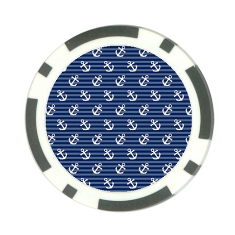 Boat Anchors Poker Chip (10 Pack) from ArtsNow.com Front
