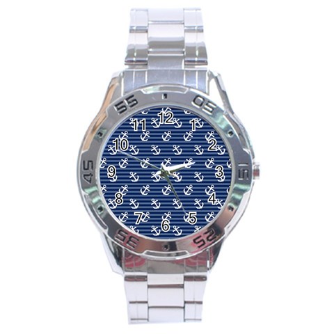 Boat Anchors Stainless Steel Watch from ArtsNow.com Front